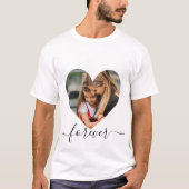 Elegantes Herz für immer Liebe, maßgeschneidertes T-Shirt (Vorderseite)