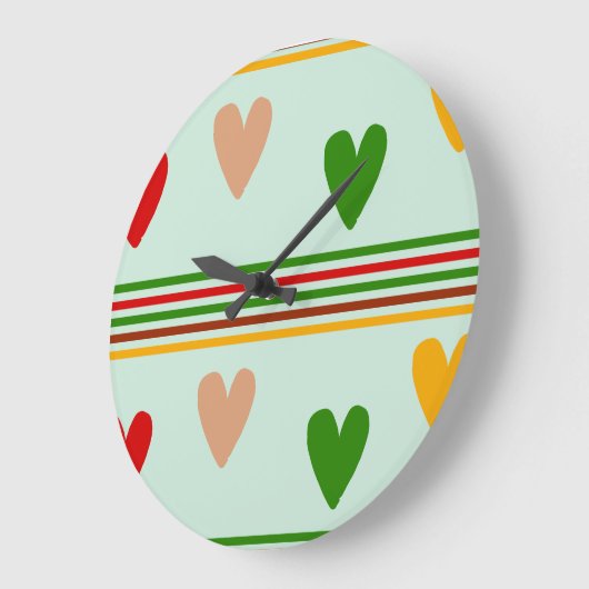 Elegantes Herz Große Wanduhr (Winkel)