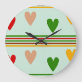 Elegantes Herz Große Wanduhr (Vorderseite)