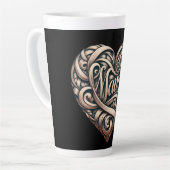 Elegantes Herz mit Mama zum Muttertag Milchtasse (Linke Ecke)