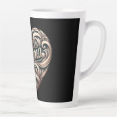 Elegantes Herz mit Mama zum Muttertag Milchtasse (Rechts)