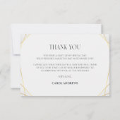 Elegantes Herz Perlen & Prosecco Gold Brautparty Dankeskarte (Rückseite)