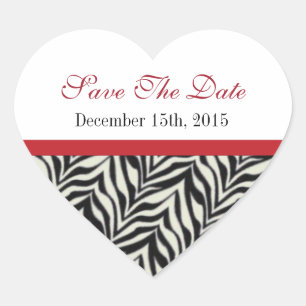 Elegantes Herz: Save the Date Stickers