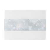 Elegantes Herz Winterschneeflocken Hochzeit Einladungsbanderole (Rückseitenbeispiel)