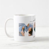 Elegantes Herz Wir Liebe Sie Mama 3 FotoCollage Kaffeetasse (Links)