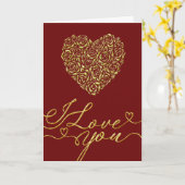 Elegantes Herz zum Valentinstag Karte (Gelbe Blume)