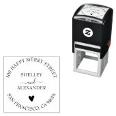 Elegantes Herz - Zwei Namen Rücksendeadresse Permastempel (Beispiel)