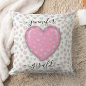 Elegantes Herzdesign Kissen (Decke)