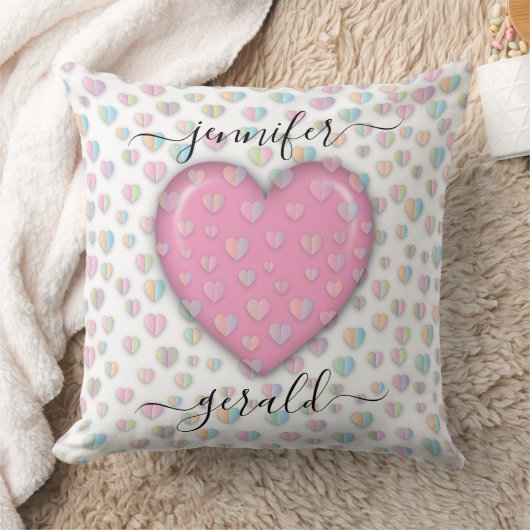 Elegantes Herzdesign Kissen (Decke)