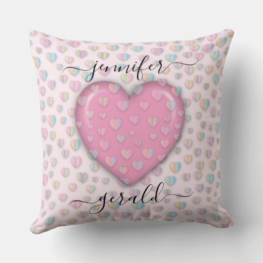 Elegantes Herzdesign Kissen (Rückseite)