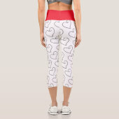 Elegantes Herzform-Design Capri Leggings (Rückseite)