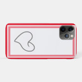 Elegantes Herzform-Design Case-Mate iPhone Hülle (Rückseite (Horizontal))