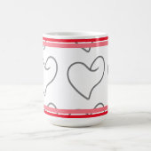Elegantes Herzform-Design Kaffeetasse (Mittel)