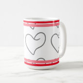 Elegantes Herzform-Design Kaffeetasse (VorderseiteRechts)