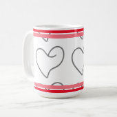 Elegantes Herzform-Design Kaffeetasse (Vorderseite Links)