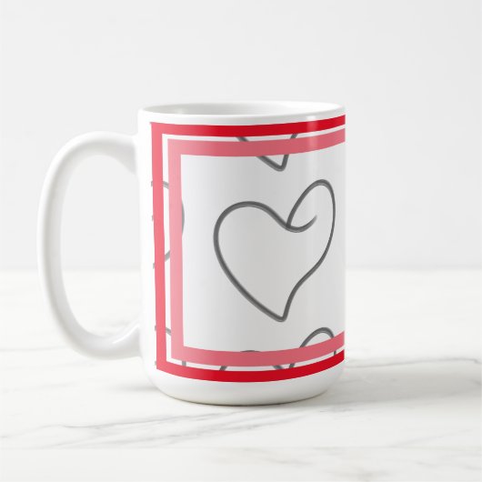 Elegantes Herzform-Design Kaffeetasse (Links)