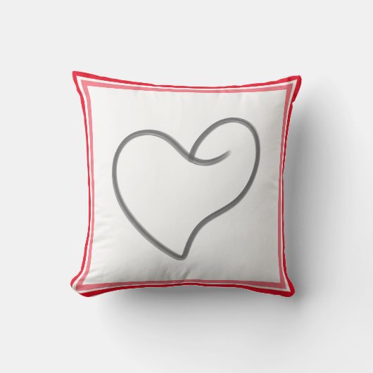 Elegantes Herzform-Design Kissen (Vorderseite)