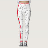 Elegantes Herzform-Design Leggings (Vorderseite)