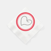 Elegantes Herzform-Design Serviette (Ecke)
