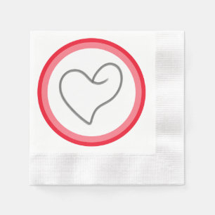 Elegantes Herzform-Design Serviette