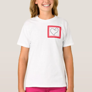 Elegantes Herzform-Design T-Shirt