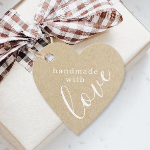 Elegantes Herzform-Handschrift mit Liebe Kalligraf Geschenkanhänger