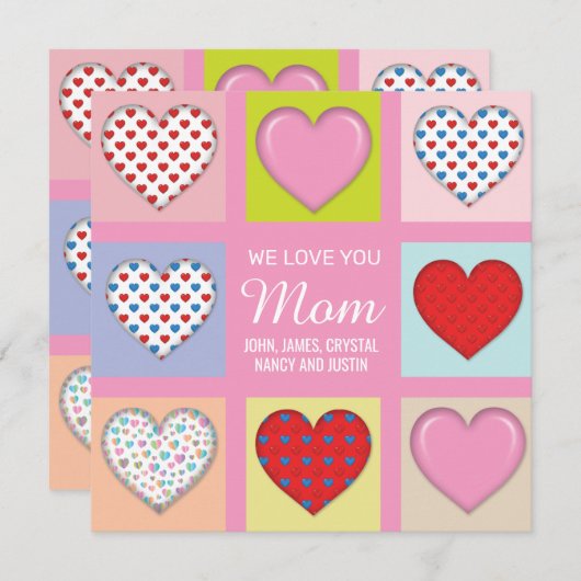 Elegantes, herzliches Muttertagsdesign Feiertagskarte (Vorne/Hinten)