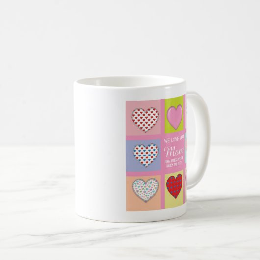 Elegantes, herzliches Muttertagsdesign Kaffeetasse (VorderseiteRechts)