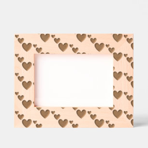 Elegantes Herzmuster in modernem, einfachem Muster Geätzte Rahmen