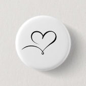 Elegantes Herzsymbol-Button für stilvollen Ausdruc Button (Vorderseite)