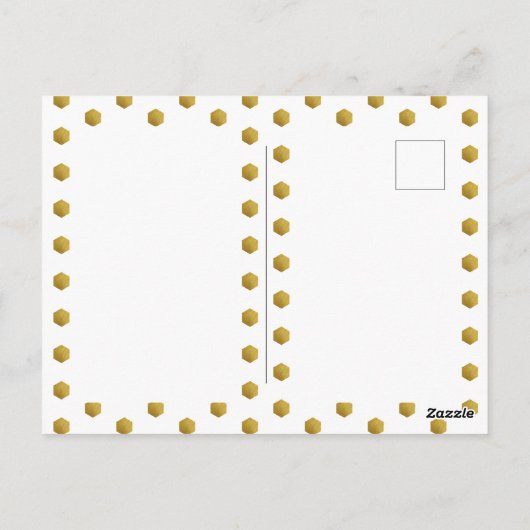 Elegantes Hexagon Snowflake Weihnachts-Foto Postkarte (Rückseite)