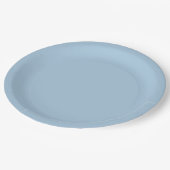Elegantes Himmelblau Pappteller (Schrägansicht)