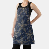 Elegantes himmlisches Filigran-Sternmuster - Blau Schürze (InSitu)
