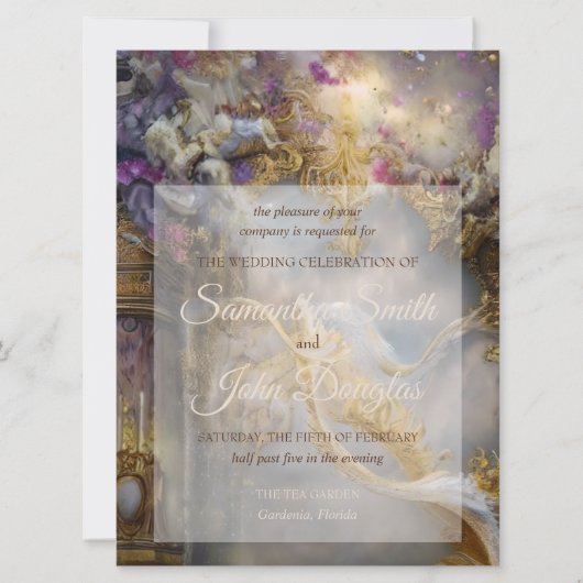 Elegantes Himmlisches Gold-Tor, Goldtext (Vorderseite)