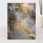 Elegantes Himmlisches Gold-Tor, Goldtext Karte (Rückseite)