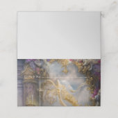 Elegantes Himmlisches Gold-Tor, Goldtext Platzkarte (Außenseite Aufgefaltet)