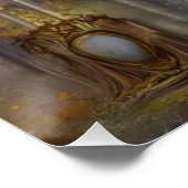 Elegantes Himmlisches Gold-Tor, Goldtext Poster (Ecke)