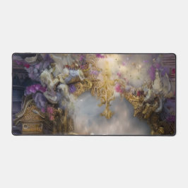 Elegantes Himmlisches Gold-Tor, Goldtext Schreibtischunterlage