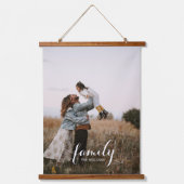 Elegantes Hinzufügen eines eigenen Fotos für benut Wandteppich Mit Holzrahmen (Vorderseite)