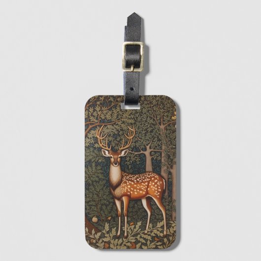 Elegantes Hirsch im Eichenwald Gepäckanhänger (Vorderseite Vertikal)