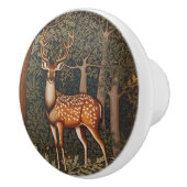 Elegantes Hirsch im Eichenwald Keramikknauf (Rechts)