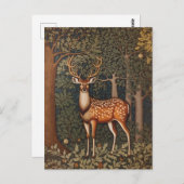 Elegantes Hirsch im Eichenwald Postkarte (Vorne/Hinten)