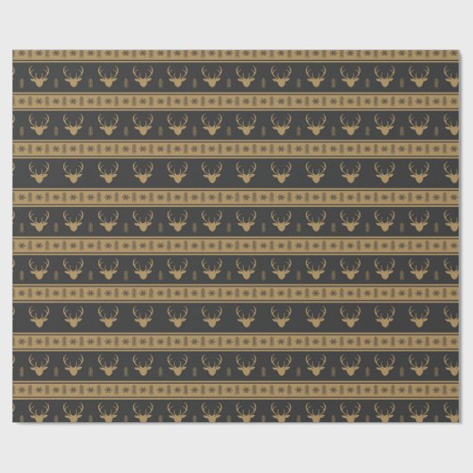 Elegantes Hirschpackpapier für Geschenke Geschenkpapier (Flach)