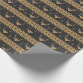 Elegantes Hirschpackpapier für Geschenke Geschenkpapier (Ecke)