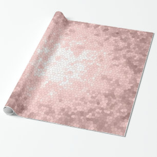 elegantes hoch entwickeltes girly Rosengoldmuster Geschenkpapier