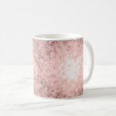 elegantes hoch entwickeltes girly Rosengoldmuster Kaffeetasse (VorderseiteRechts)