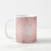 elegantes hoch entwickeltes girly Rosengoldmuster Kaffeetasse (Links)