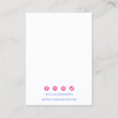 Elegantes, hochklassiges Holografisches Schmuckhan Visitenkarte (Rückseite)