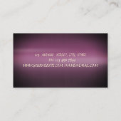 Elegantes hochmodernes Gold-Glas Visitenkarte (Rückseite)