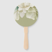 Elegantes Hochzeitband Mit Monogramm grün Fächer (Rückseite)